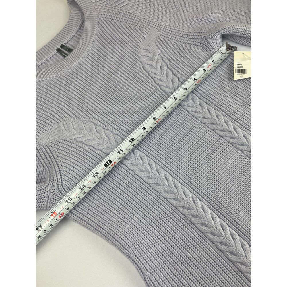 ~ NEW! XL Anthropologie Knit Sweater Dress Skater Mini Lavender Long Sleeve NWT - Picture 5 of 16